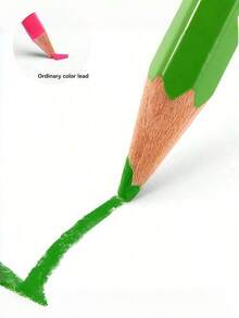 12/18/24/36 Color Box Set Children Drawing Colored Pencils, DIY Graffiti Art Supplies Writing Tools, Early Education Enlightenment Drawing Pens, Highlighters, Art Supplies, Cute Pastel Stationery, Back To School Essential - Multicolor - View 5