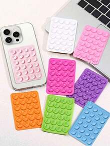 1/50 Pacote, Suporte de Telefone Adesivo de Silicone, Suporte de Telefone Adesivo Antiderrapante de Silicone, Suporte para Capa de Telefone, Acessório de Telefone Mãos Livres, Suporte para Selfie e Vídeo, Acessório de Telefone Multifuncional, Serve para Todos os Modelos, Presente para Mulheres - Multicolorido - Visão 2