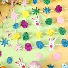 100pcs Easter Rabbit, Chick, Egg Shaped 3D Stickers, Spring Back To School DIY Easter Foam Stickers, Easter Rabbit & Egg Shaped Stickers For Party Decoration