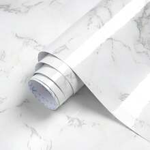 Dimoon 15.7''x393'' Marble Peel And Stick Wallpaper White Granite Contact Paper For Countertops Waterproof Kitchen New  Materials Thickening Upgrade Renter Friendly Vinyl - 大理石 - 查看 2