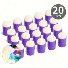 10/20支装工艺涂抹器，符合人体工学的葫芦形手柄 - 指套式设计，可精准混合颜料，适用于墨水、颜料等多种用途，紫色艺术工具，适合艺术家和手工爱好者，保护手指，配有小巧耐用的收纳盒 - 彩色 - 查看 6