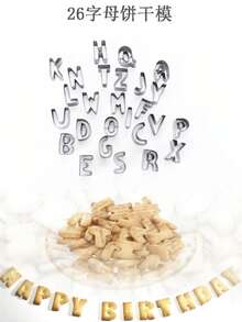 26pcs/Pack Alphabet Cookie Cutter Baking Mold