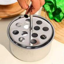 Commercial And Household Heavy-Duty Stainless Steel Meatball Maker - Center Push Rod Design, Easy To Clean Rounded Edges - 6 Or 12 Hole Options - Durable 408 Stainless Steel Material - Suitable For Meatballs, Cookies, Pastries - Space-Saving Design, Cooking Tool, Ergonomic Handle, Smooth Surface - 6 Grids - View 5