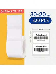 NIIMBOT B1 B21 B3S 热敏标签纸，适用于学校、家庭、办公室和商业场所，防水自粘标签 - 白色 - 查看 9