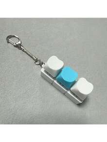 1pc Heart Switch Tester Keychain - Press Fidget Toy With Keyboard Buttons, Valentine's Stress Relief Sensory Keyrin - Multicolor - View 7