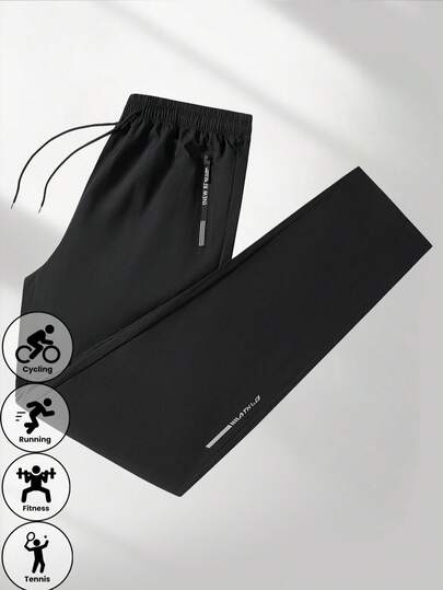 Men's Summer Sports Pants, Slim Fit Casual Workout Pants For Running, Gym, Exercise