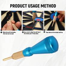 Ferramenta de Remoção de Ponta de Dardo HUANQU - Cores Múltiplas Disponíveis (Branco/Vermelho/Preto) - Design, Remove Facilmente Pontas de Dardo Quebradas Sem Danificar o Quadro de Dardo - Presente Perfeito para Jogadores de Dardo (Dia dos Namorados, Páscoa, Ano Novo, Dia dos Pais), Acessórios de Dardo, Extrator de Dardo, Design de Ferramenta Simples, Construção Resistente - Multicolorido - Visão 4