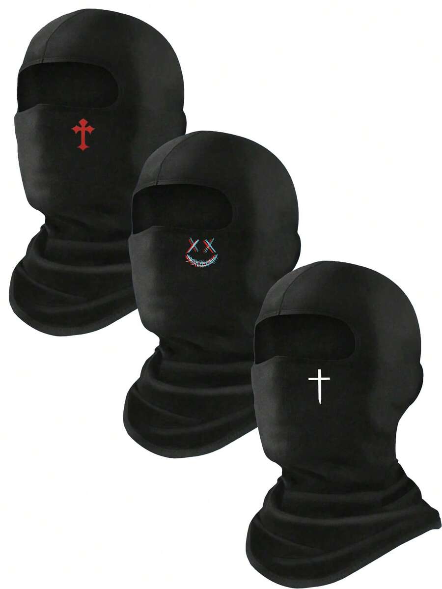 1pc/2pcs/3pcs Unisex Balaclava Hat, Versatile Face Mask Neck Warmer For Cycling, Motorcycle Riding, Hiking, Skiing, Skating And Other Sports