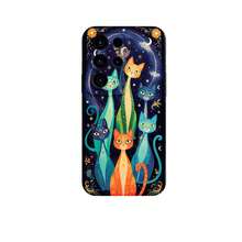 1PC Phone Case ,  Cats Under Night Sky , Stylish Phone Case, Phone Decoration, All-around Lens Protection, Creative Small Gift, Funny Gift for Boys and Girls - ブラック - チェックする 7