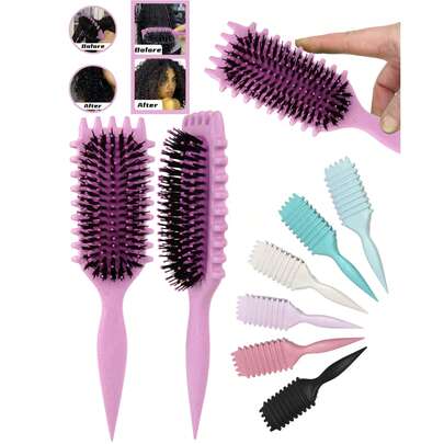 2035brushes 2026 Nouvelle brosse à coiffer bouclante améliorée, avec des poils et un peigne spécialement conçu pour boucler les cheveux. Brosse à coiffer bouclante