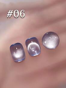 12毫升透明粉蓝色红色金色玻璃珠猫眼凝胶指甲油，具有美白功效，用途广泛，适用于美甲沙龙、家庭DIY、新年美甲。 - 彩色 - 查看 8