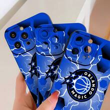 Funda de teléfono con espejo y diseño de relámpagos de los Orlando Magic. También funciona como espejo y es compatible con  17,  16 Pro Max,  15 Pro Max,  13 y  12. Fabricada en TPU, ofrece protección contra golpes y caídas. Ideal para cualquier aficionado al baloncesto, esta funda es un regalo ideal para familiares, amigos, novios o novias, y es perfecta para cumpleaños, festividades o eventos deportivos. - Negro - Ver 5