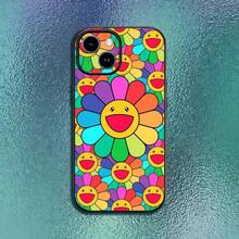 1PC Funda de Teléfono T-Takashi M-Murakami para iPhone 17 16 15 14 13 12 11 Ais/Pro/Max/Plus, carcasa suave clásica negra - z8 - Ver 2