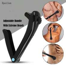 Máy tỉa lông hai đầu dành cho nam giới, cán dài, máy cạo lông toàn thân và chân, dùng trong gia đình, có chức năng cạo lông lưng và toàn thân. - màu đen - Xem 4