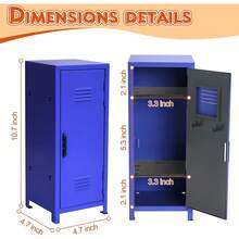 Mini locker, pequeño armario metálico para computadora, caja de , caja fuerte para dinero y caja de - Negro - Ver 3