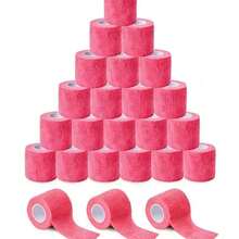 4pcs 5cm*4.5m Self-Adhesive Bandage, Breathable, Elastic Sports Self-Adhesive Tape - Pink - View 4