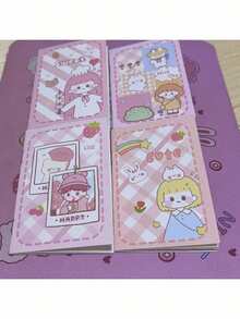 20pcs Minimalist Cartoon Mini Pocket Notebook, Soft Cover Memo Pad, Kindergarten & Elementary School Student Rewards/Gifts, 16 Pages Inside - Multi Color Random - View 10