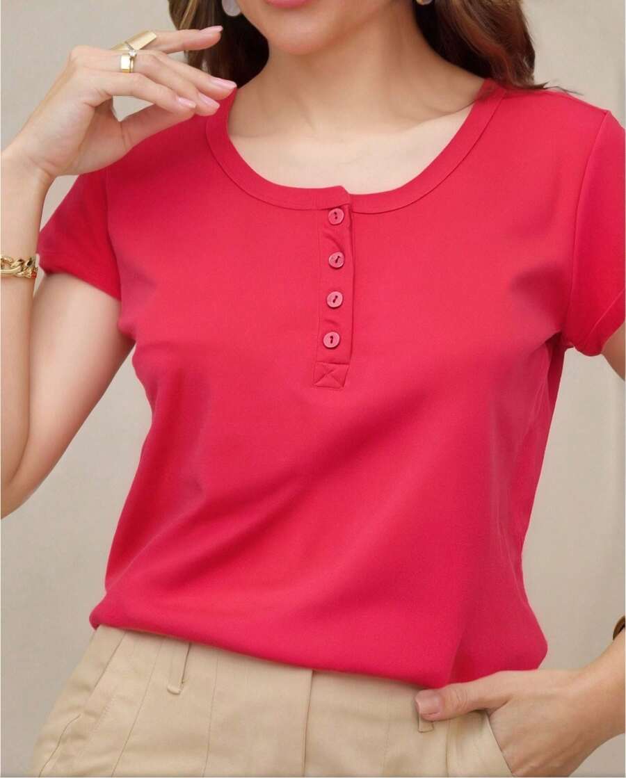 Women Tops - Màu Hồng  Dưa hấu - Xem 1