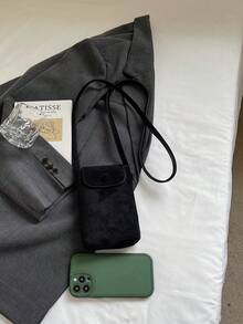 HAILIAN Women's Simple, Solid Color, Versatile, Portable Single Shoulder Crossbody Bag With Large Capacity, Suitable For Women's Work, Commuting, Business Trips, Shopping, Travel Accessories, Gift Giving, Small Gifts For Best Friends - Black - View 4