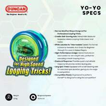 Toys Hornet Pro Looping Yo-Yo con Cuerda, Eje de rodamiento de Bolas y Cuerpo de plástico, Verde con Tapa Blanca,37564482 - Óxido marrón - Ver 5