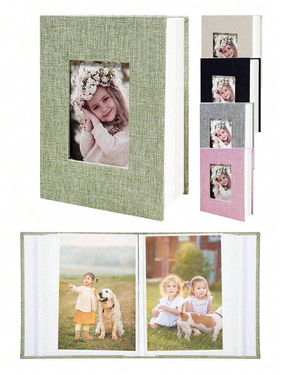 Album ảnh có ngăn lưu niệm và ngăn dọc, Sách ảnh có ngăn viết, Thích hợp cho đám cưới, em bé, Ngày của mẹ, Màu xanh ngọc - Nhiều màu - Xem 1