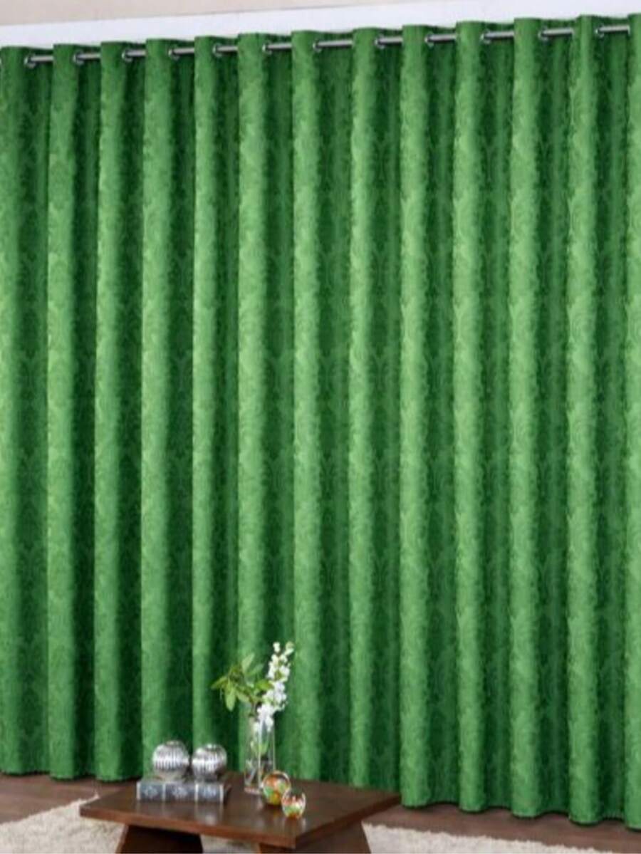 High-End Jacquard Curtain - 綠色 - 查看 1