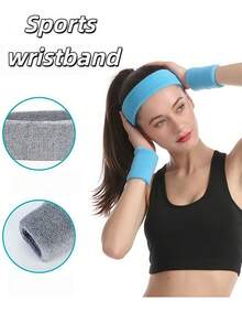1 set de Bandeaux de sport absorbants, bandeaux de yoga élastiques, bandeaux anti-transpiration, unisexe, convenant pour le tennis, le basket-ball, la course, le fitness, la gym, le yoga, le pilates à domicile, les sports de plein air, le football, les accessoires de yoga et de fitness à domicile, l'équipement de protection sportive, les essentiels de yoga