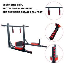 Pull Up Bar Wall Mounted - Multifunctional Wall Mounted Pull Up Bar For Home Gym Workout Strength Training Equipment - màu đen - Xem 6
