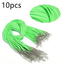 10条/包 韩国蜡绳项链，45厘米，带龙虾扣，简约百搭彩色蜡线项链/手链配件，DIY首饰制作材料
