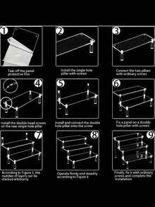 1个亚克力梯形展示架，三层梯形展示架，家居收纳展示架，珠宝化妆品展示架，多层透明收纳展示架，蛋糕架，香水架 - 透明 - 查看 3