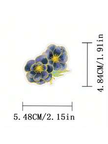 SCXXBSW 50pcs Hot Stamped Floral Elegant Flora, Creative Cartoon Stickers Suitable For Handbooks, Phone Cases, Laptops, Computers, Suitcases, Refrigerators Decoration