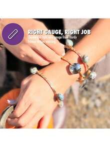 EstiloArtistic Wire - Alambre De LatóN Resistente Al Deslustre De Calibre 20, Color Dorado, 6 YardasVersióN Mejorada - 1/4 libra - Ver 12