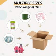 6pcs Heavy Duty Reinforced Corrugated Cardboard Boxes, Thick & Sturdy Material, Reusable For Storage, Mailing, Packaging And Shipping