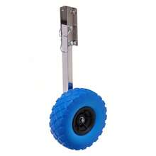 9.84in Inflatable Boat Starter Wheels Rear Wheels Foldable Stainless Steel Transport Wheels For Yacht Inflatable Boats, 330lbs Max Load - Blue - View 9