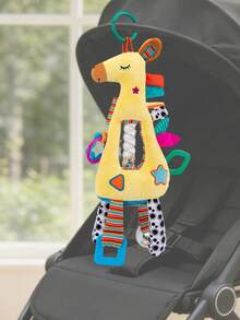 1pc Cute Multi-Functional Grab Training Doll, Baby Stroller Hanging Plush Doll With Rattle, Crinkle Paper And BB Device, Suitable As Newborn Baby Gift