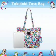 Official Tokidoki Tote Bag With Unicorno Keychain, Cartoon Canvas Bag Handbag Large Capacity Shoulder Bag For Women Girls - 淺藍色 - 查看 5