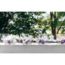 2Pack Artificial Peony Flower Garland - Silk Peony Garland With White Flowers Wedding Party Table Decoration, 6ft/Strand - White & Purple & Dark Purple + 1 - View 6