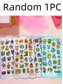 Brainrot Tung Tung Tung Sahur Cartoon 3D Embossed Stickers, Abstract Style, Suitable For Helmet Decorations, Craft Book Making, Car Decorations, Party Decorations, Scrapbooking, Laptops, Luggage, Guitars, Water Bottles, Phone Cases, And Fashion Decorations. (Random Color Of Packaging Base)