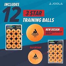 JOOLA - Pelotas de Entrenamiento de Ping Pong de 3 Estrellas (12 Unidades), Alta Calidad, Ligeras, duraderas - Paquete de 12 naranjas - Ver 2