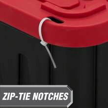 (Pack Of 4) 27 Gallon Large Storage Bin With Snap Lid, Black And Red, Heavy Duty Plastic Storage Container - Bộ 4 cái - Xem 7