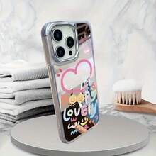 Case Phone case: Display a Vivid Text on the Mirror, with Electroplated  Hole Frame,  Shockproof Protection, Stylish and Unique Phone Case, Suitable for  11, 11PRO, 11PROMAX, 12, 12PRO, 12PROMAX, 13, 14, 13PRO, 13PROMAX, 14PLUS, 14PRO, 14PROMAX,15, 15PLUS, 15PRO, 16E, SE4, 15PROMAX,16, 16PLUS, 16PRO, 16PROMAX,17, 17AIR, 17PRO, 17PROMAX - Plateado - Ver 3