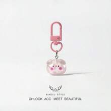 Cute Cartoon Pink Pig Keychain Pendant, Versatile Minimalist Adorable Accessory, Small Bag Charm