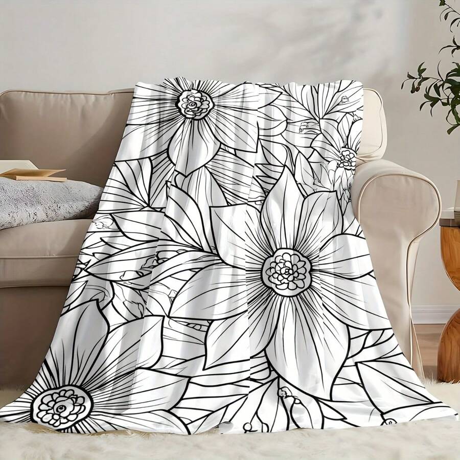 1pc Elegant Mandala Coloring Page Blanket - Soft Flannel Bedspread With Intricate Mandala Patterns, All-Season Cozy Bed Sofa Travel Throw, Adult Coloring Book Gift For & Men, Available In Multiple Sizes Four Seasons Universal Multifunctional Blanket/Perfect Gift, 2D Printing Him, Her Gifts For Her, Him, Family, Boyfriend, Girlfriend, Father, Family, Mother, Lover, Daughter, Son, Grandfather, Grandmother, Friend, Classmate, Pet. Perfect Nap, Camping, Travel, Home, Daily Life, Office Decoration, Birthday, Anniversary, Valentine's Day, Thanksgiving, Christmas, Halloween, Mother's Day, Father's Day, Wedding, New Year Gifts,Back To School Season,Graduation Gift,Sofa,Bed,Car,Bedroom,Living Room,Office, Outdoor Camping, Beach,Wall Decoration,Newly Expanded Themed Collections To Meet A Variety Of Styles And Scenar. - 多色13 - 查看 1