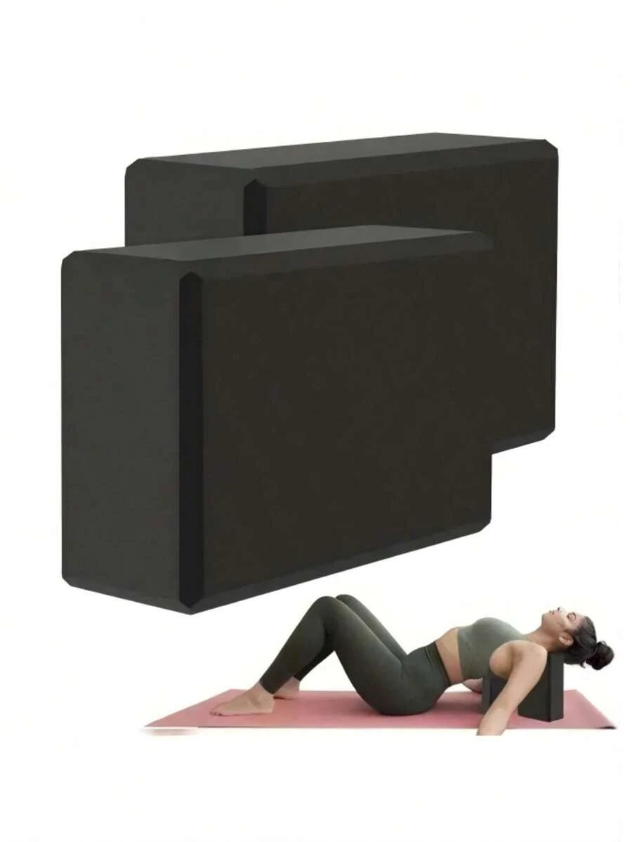 قطعتان من كتل اليوغا عالية الكثافة، خفيفة الوزن وداعمة، معدات اليوغا الأساسية للنساء، مناسبة لليوغا والرقص واللياقة البدنية والبيلاتس - متعدد الألوان - مشاهدة 1