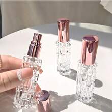 1pc 10ml Glass Perfume Spray Bottle, Rose Gold Aluminum Sprayer, Refillable Atomizer Bottle, Pump Style Empty Bottle - Rose Gold - View 4