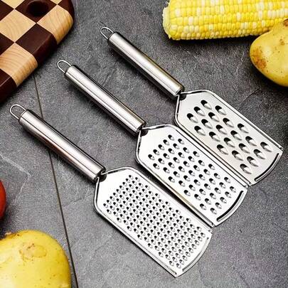 1 pieza/3 piezas Utensilios de cocina de acero inoxidable | Pelador, rallador y abrelatas multifuncional para frutas, verduras y patatas