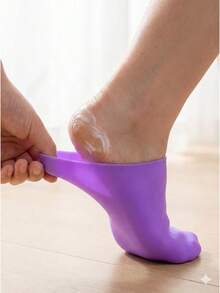 1pair Reusable Silicone Gel Moisturizing Socks, Anti-Crack Heel Repair Protectors For Dry Hard Skin, Overnight Foot Care Spa Mask VSTF - Nhiều màu - Xem 1