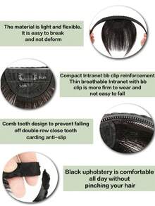 Peluca con diadema integrada de 9 pulgadas con flequillo, extensión de cabello para mujeres, tapa de cabello invisible y sin costuras para cubrir canas - Multicolor - Ver 5