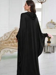 一件针织连帽长袍，宽松舒适，适合女性日常穿着和祈祷，可作头巾（Khimar Hijab），四季皆宜，穆斯林服装，祈祷长袍（Prayer ）。 - 彩色 - 查看 9