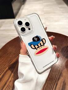 Officially Licensed Paul Frank Transparent Space Phone Case, Full Body Shockproof Camera Protection, Cartoon Monkey Pattern, New Design Compatible With IPhone 13/14/15/16/17 Pro Max - Multicolor - View 2